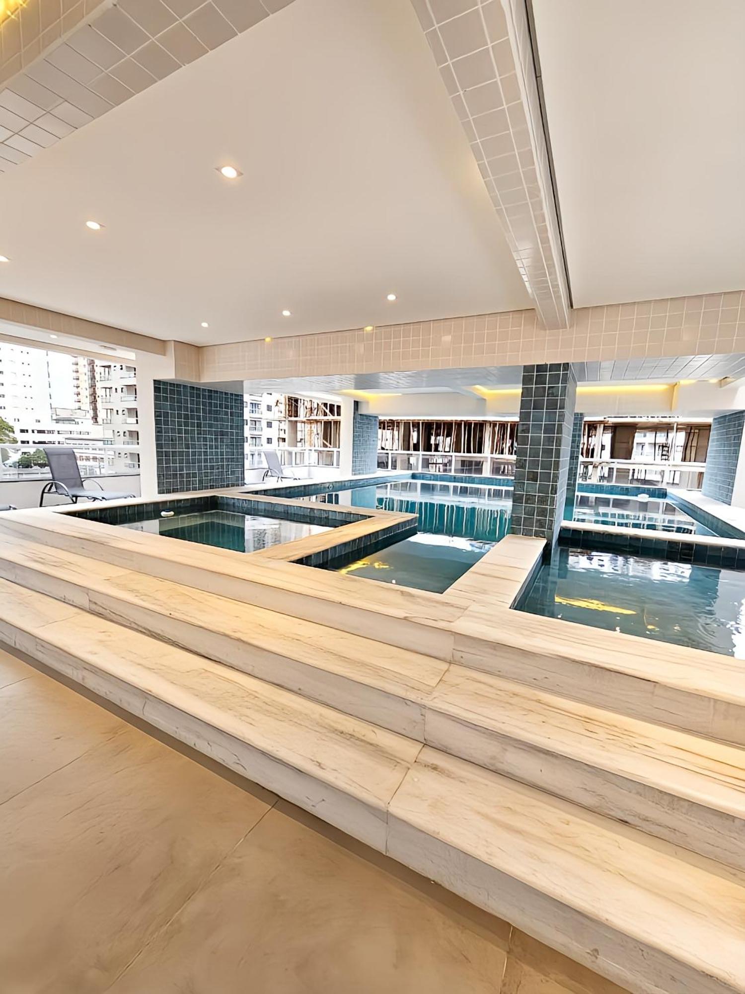 Apto Com Lazer Completo, Piscina, Ar, Mercadinho E Pet Friendly A 1 Min Da Praia Praia Grande (Santos) Eksteriør bilde